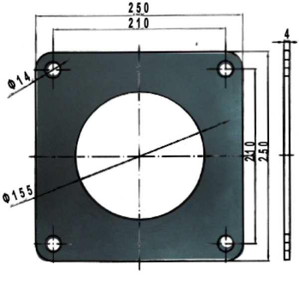 Podkładka 250/250/&Oslash;155